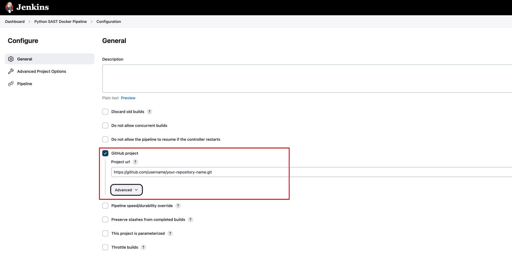 Jenkins GitHub Project